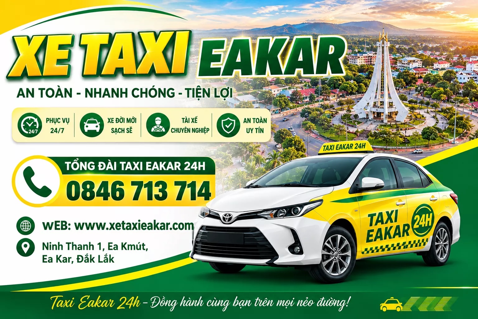 Xe Taxi Eakar - Taxi Eakar 24H