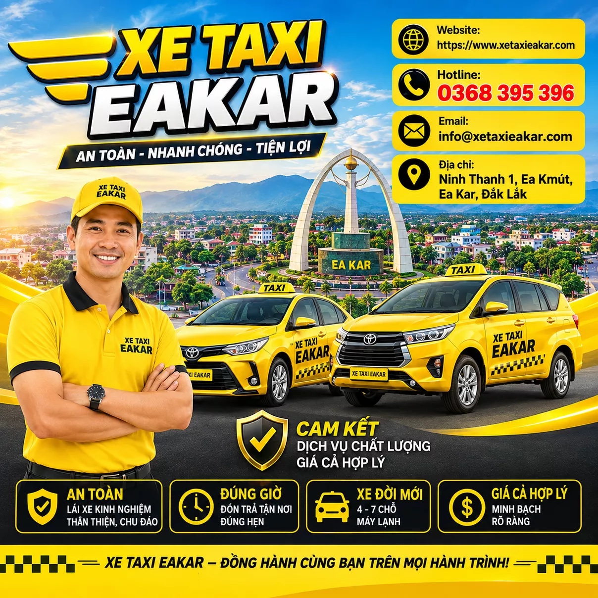 Taxi Eakar - Taxi đi các tỉnh